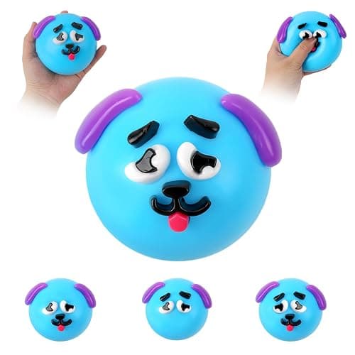 Smushers Squishy Sensory Toy with Interchangeable Dog Faces, Slow Rising Stress Relief Ball, Soft Moldable Fidget Squeeze Toy for Adults Anxiety, Office Desk Decor, Calming Sensory Gift - Image 1