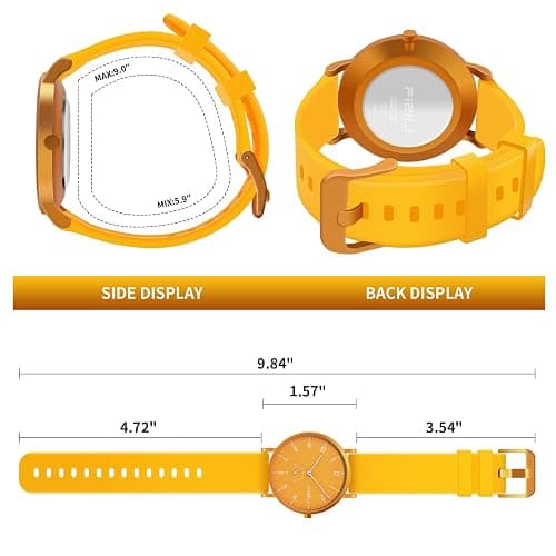 OXFANITE Men's Watch Ultra-Thin Minimalist Waterproof-Fashion Watch for Men or Women with Silicone Band Wrist Watches thumbnail 2