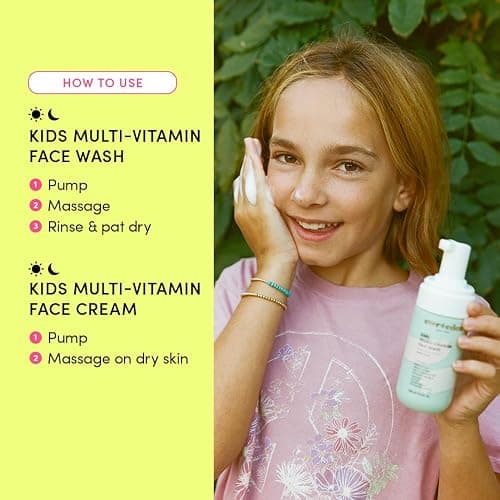 Evereden Kids Happy Face Duo (Melon Juice) - Multi-Vitamin Face Wash & Face Cream Set - Clean & Vegan Skin Care for Kids 3+ - Moisturizing, Nourishing, & Protective Skin Care Set thumbnail 2