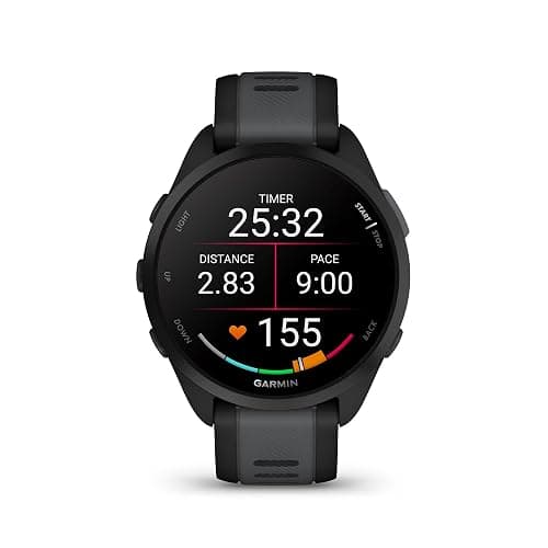 Garmin Forerunner® 165, Running Smartwatch, 43mm, Black | Essential Training & Recovery Features, Built-In GPS for Distance, Pace & Speed, Garmin Coach, Daily Suggested Workouts thumbnail 2