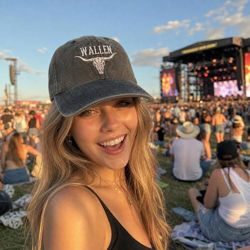 ADUPOKK Wallen Hat Funny Skull Cowboy Cowgirl Gift Western Hat Horse Country Music Lover Cap Baseball for Men Women thumbnail 2