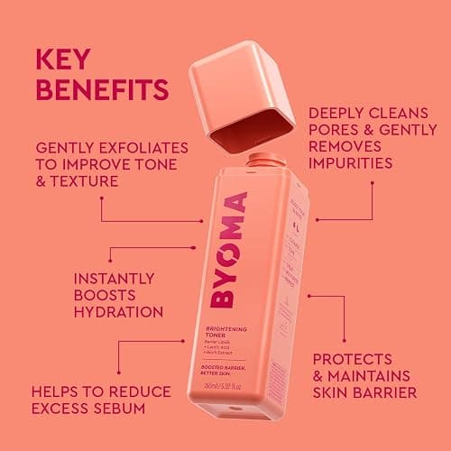 BYOMA Brightening Toner, Deeply Clean Pores & Improve Skin Texture (150ml) | Hydrating, Helps Reducing Visible Redness and Skin Sensitivity, with Barrier Lipids, for All Skin Types, Non Comedogenic thumbnail 4