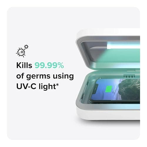 PhoneSoap 3 UV Cell Phone Sanitizer & Dual Universal Cell Phone Charger Box | Patented & Clinically Proven 360-Degree UV-C Light Sanitizer | Disinfects and Charges All Phones (Black) thumbnail 2