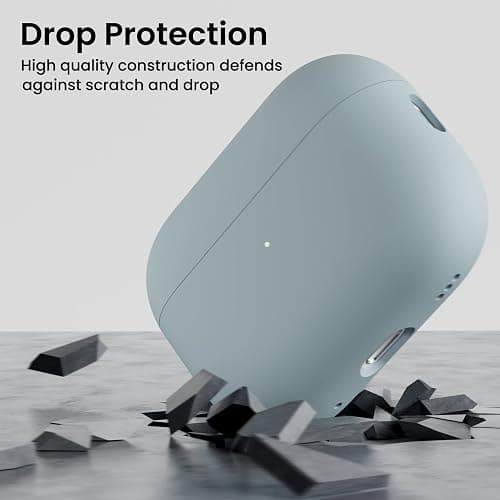ORNARTO Compatible with AirPods Pro 2 Case 2022, Full Protective Hybrid Silicone for AirPods Pro 2nd Generation Case, Front LED Visible Skin Cover-Mint Green thumbnail 7