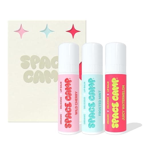 Space Camp Wellness Jumbo Lip Balm - Originals Pack Variety Flavored Balm (Wild Cherry, Juicy Watermelon, and Frosted Mint) - 3 Pack - Image 1