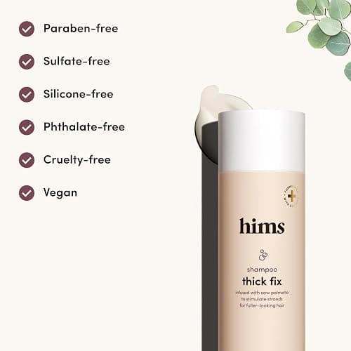 hims Thick Fix Shampoo & Conditioner Set - Saw Palmetto for Healthy Hair Growth & Thickening - Scalp Cleansing - Vegan, Sulfate-Free & Cruelty-Free - Eucalyptus Scent, 6.4 fl oz thumbnail 5
