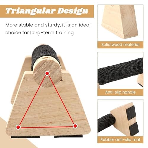 Wood Parallettes Bars for Home Workout, Push Up Bars & Dip Stands, Wooden Calisthenics Equipment Handstand Blocks for Strength Training, Rehabilitation & Gymnastics thumbnail 4