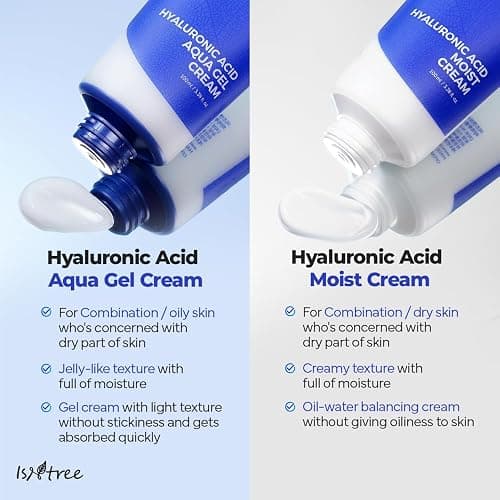 IsNtree Hyaluronic Acid Aqua Gel Cream 100ml, 3.38 fl oz | Korean Skincare | Lightweight Moisturizer | Quick-Absorbing Hydration | For Oily to Combination Skin thumbnail 8