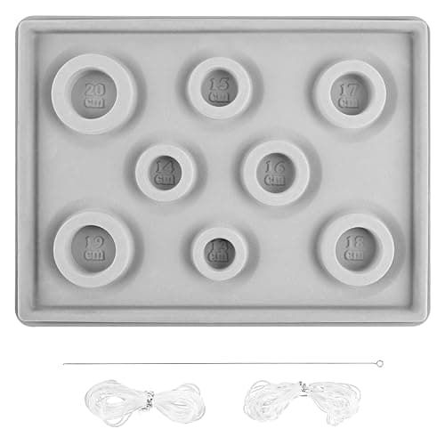 Bracelet Bead Board with 2 Rolls Jewelry Bead Threads and Beading Needle for Jewelry Bracelet Making Supplies(Color:as Shown) thumbnail 2