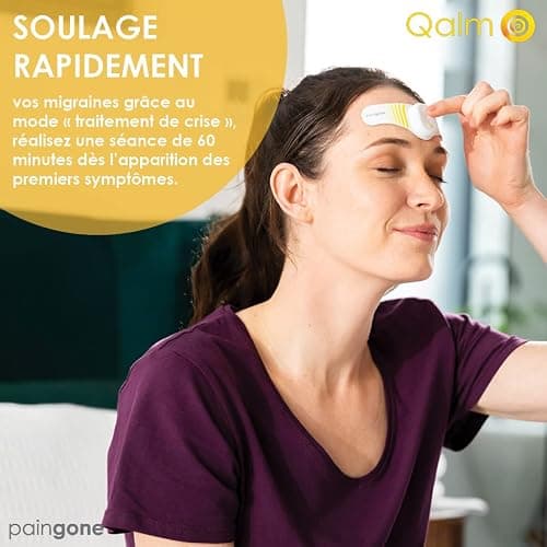 Paingone Qalm |Prévient et soulage les migraines |traitement des migraines, crises de migraines |Prévient et soulage les maux de tête |soulagement rapide et sans médicament |prouvé cliniquement thumbnail 2