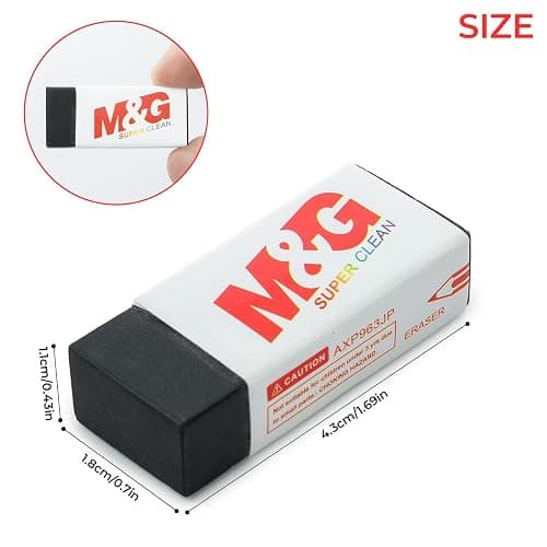 M&G Pencil Eraser for Kids, 30 Pack, Black Erasers Bulk for Artists, Drawing Eraser for Sketching, Art Erasers for Drawing, School,Office Supplies thumbnail 3