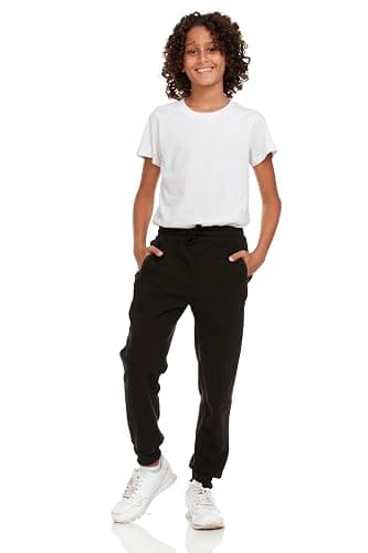 PURE CHAMP 3Pk Boys Sweatpants Fleece Athletic Workout Kids Clothes Boys Joggers with Zipper Pocket and Drawstring Size 4-20 thumbnail 5