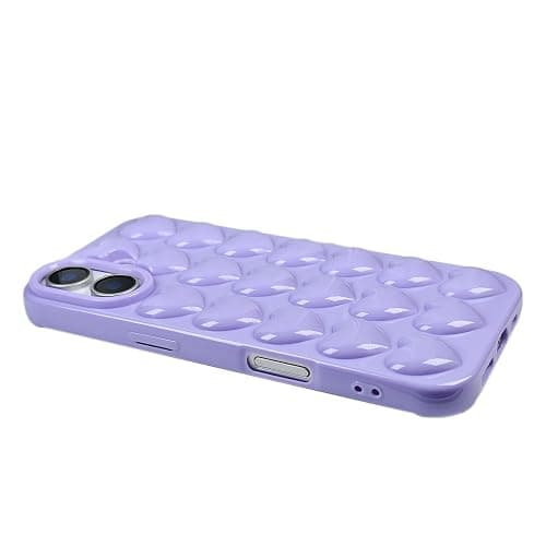 DMaos for iPhone 16 Plus Case for Women, 3D Pop Bubble Heart Gel Cover, Cute Girly for iPhone16 Plus 6.7 inch - Lavender thumbnail 8