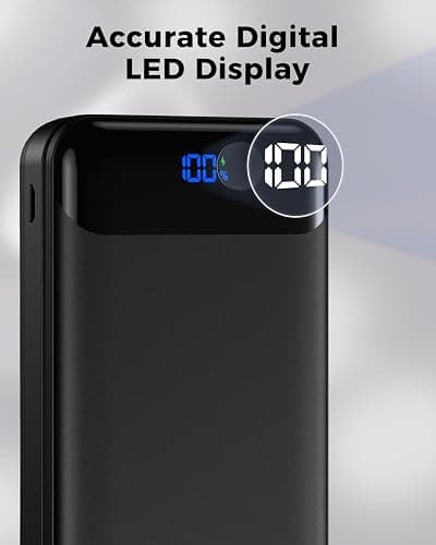 Portable Charger Power Bank 40000mAh Powerbank PD 30W and QC 4.0 Fast Charging External Battery Pack with USB-C LED 3 Outputs & 2 Inputs Portable Charging for iPhone 15 14 13 pro, Samsung thumbnail 6