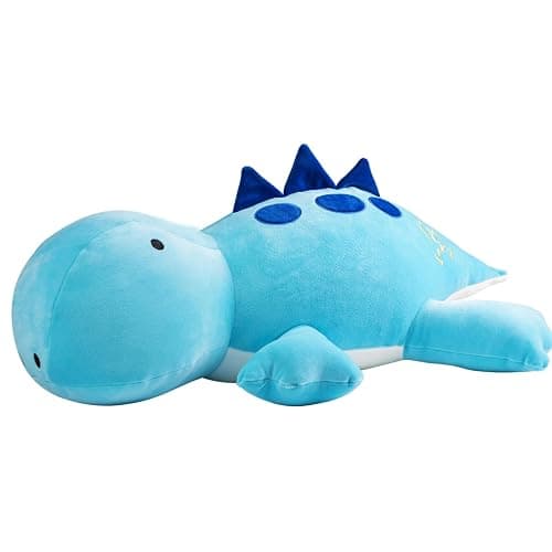 Crillop 4LB Cute Weighted Stuffed Animals Plush - 24 inch Soft Weighted Dinosaur Plush Toy Pillow for Adults and Children (Blue Dinosaur) thumbnail 3