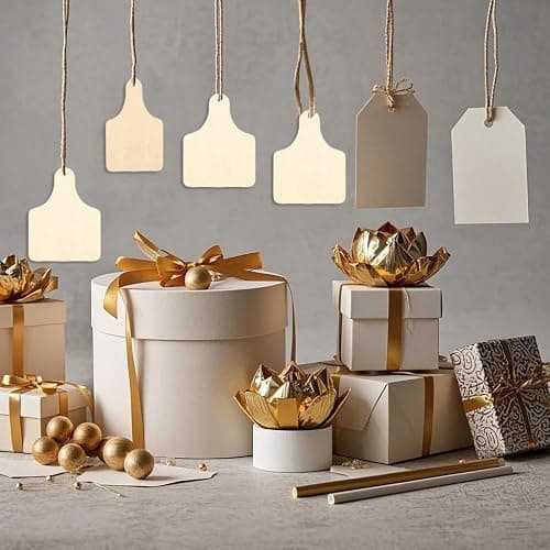 Uniquer 40Pcs Unfinished Wooden Cow Ear Tags Cutouts with Ropes,Farmhouse Blank Hanging Cow Tags for DIY Craft,Home Party Christmas Decor thumbnail 6