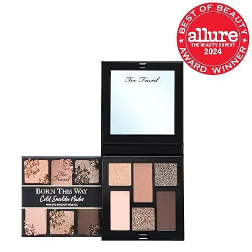 Too Faced Born This Way Natural Nudes Mini Eye Shadow Palette Makeup | Creamy, High Pigment Matte + Shimmer Shades, 0.2 Ounce thumbnail 2