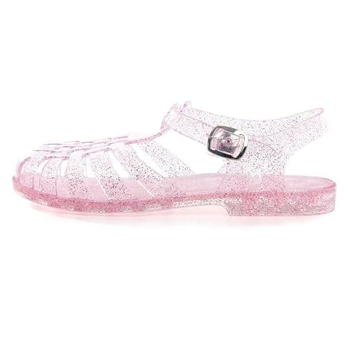 Hee grand Crystal Jelly Heel Sandals for Women Summer Beach Jelly Shoes thumbnail 5