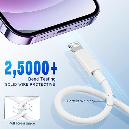 USB C to Lightning Cable 3FT 2Pack [Apple MFi Certified], Power Delivery iPhone Cables Type C iPhone Charger Cord Fast Charging Compatible iPhone 14 13 12 11 Pro Max X XS XR 8 7 6s Plus SE thumbnail 5