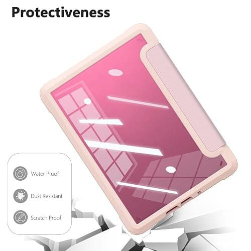 E NET-CASE Case for 7'' All-New Kindle Paperwhite & Kindle Colorsoft 2024/2025,Clear Back Shell Durable PU Leather Cover with Auto Sleep Wake,Love Notebook Pink thumbnail 6