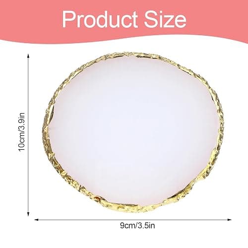 Abeillo Resin Nail Art Palette, Nail Polish Palette Nail Painting Mixed Color Palette Gilded Edge Nail Art Color Mixing Tray DIY Nail Gel Makeup Display Board Pallet for Nail Art thumbnail 3