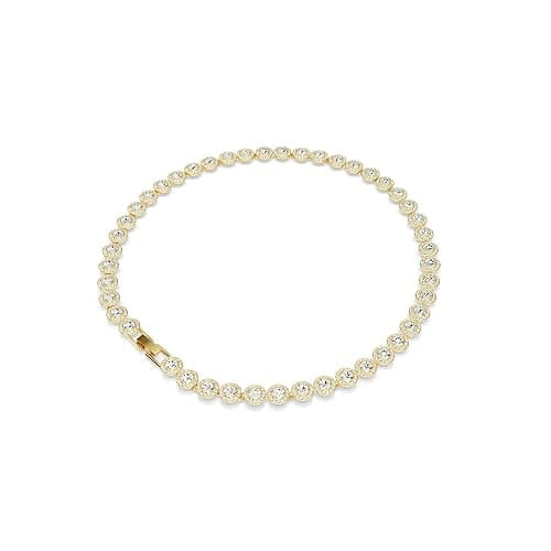 Swarovski UNA Angelic Tennis Necklace, Round Cut, Clear, Gold-Tone Finish thumbnail 5