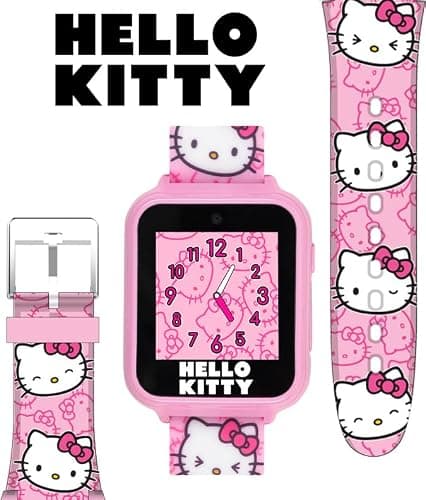 Accutime Hello Kitty Kids Smartwatch - Interactive Touchscreen with 10 Watch Faces, Camera, Games, Alarm, Step Tracker & More - Fun Gift for Girls with Pink Silicone Strap - Fits Wrists 5.5'' to 8.0" thumbnail 6