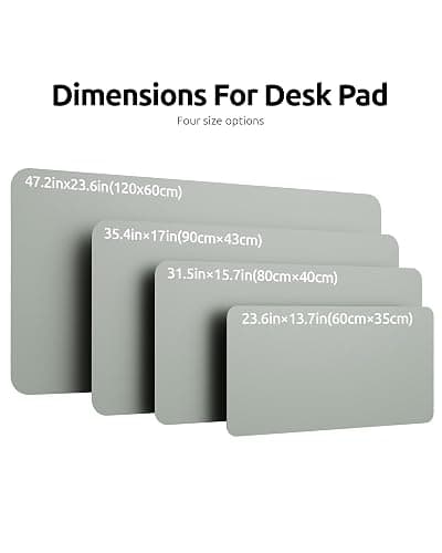 YSAGi Leather Desk Protector, Office Mat, Large Mouse Mat, Non-Slip PU Leather Blotter, Laptop Pad, Waterproof Writing Pad for Office and Home (Grayish Green, 23.6" x 13.8") thumbnail 8