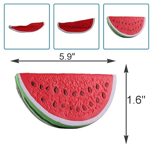 Anboor 5.9" Squishies Slow Rising Kawaii Squishie Scented Soft Watermelon Toy for Kids or Stress Relief thumbnail 2