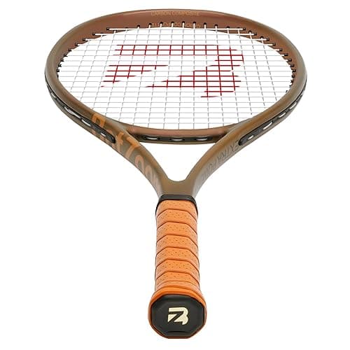 BatZoom Tennis Racket for Beginners & Adults - Lightweight Graphite Racquet with Comfortable Grip | Shock Reduction Technology | Includes Carrying Bag(Color Options) - Bronze-Gold thumbnail 8