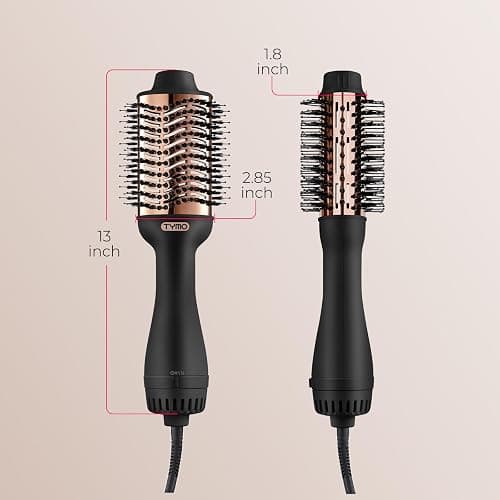 TYMO Hair Dryer Brush Blow Dryer Brush in One, 4 in 1 Ionic Hairdryer and Styler Volumizer with Oval Titanium Barrel, Hot Air Straightener for Smooth Frizz-Free Blowout, Gold thumbnail 8