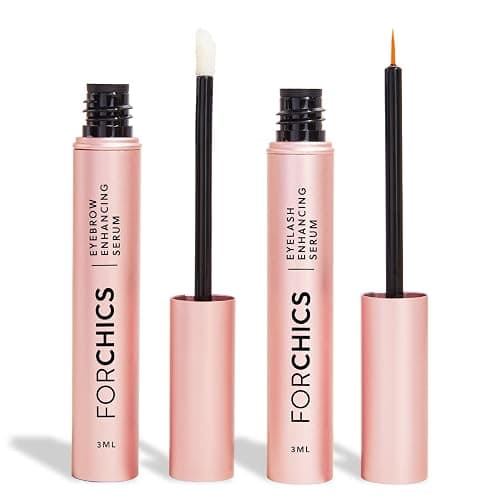 Lash & Brow Growth Bundle – Hormone-Free Enhancer for Longer Lashes & Fuller Brows – Vegan, Natural & Gentle Serum Duo for 24/7 Nourishment & Strengthening [2x 0.10 fl. oz / 3ml] - Image 1