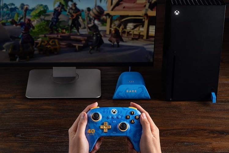 8BitDo Ultimate 3-mode Wireless Controller for Xbox, Hall Effect Joysticks, Pro Back Buttons, Compatibility with Xbox Series X|S & Xbox One, Apple, Windows PC & Android - Rare 40th Anniversary Edition thumbnail 7