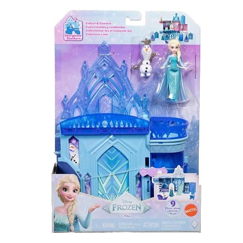 Mattel Disney Princess Toys, Storytime Stackers Elsa Ice Palace, Stackable Castle Doll House with Small Doll & 8 Pieces, Inspired by The Disney Frozen Movies thumbnail 6