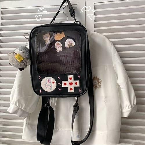 AWXZOM cute Ita Backpack Fashion Gameboy Style itabag 3 way bag Kawaii Backpack pin display backpack ita bag backpack cute backpack thumbnail 6