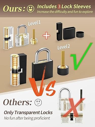 Waterproof with Stainless Steel Keys Long Lock Set Kit Suitable for Outdoor Fence,Sheds, Storage Unit, Gate, Toolbox,Trailer,Garages GFHGC thumbnail 5