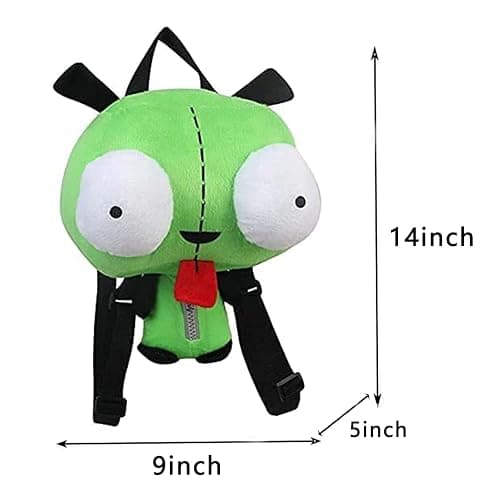 Haisijing Plush Toys New Alien 3D Eyes Robot Gir Cute Stuffed Plush Backpack Green Bag Xmas Gift 14 inches thumbnail 2