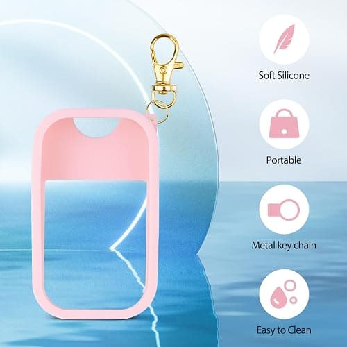 COCGVEL Silicone Case Compatible with Touchland Hand Sanitizer Spray, Protective Case with Keychain for Power Mist and Glow Mist 1 fl oz, Hand Sanitizer Spray Accessory (Colourful 1, 3 Pack) - Colourful 1 - 3 Ounces thumbnail 5