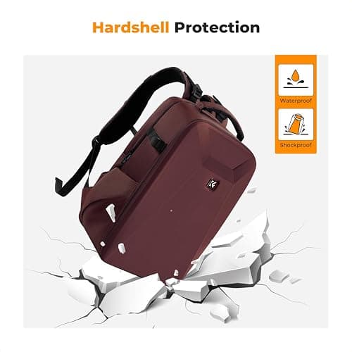 K&F CONCEPT Camera Backpack,Hardshell Photography DSLR Camera Bag with 15-15.6 Inch Laptop Compartment Hard Shell Camera Case Compatible with Canon/Nikon/Sony/DJI Mavic Drone thumbnail 5