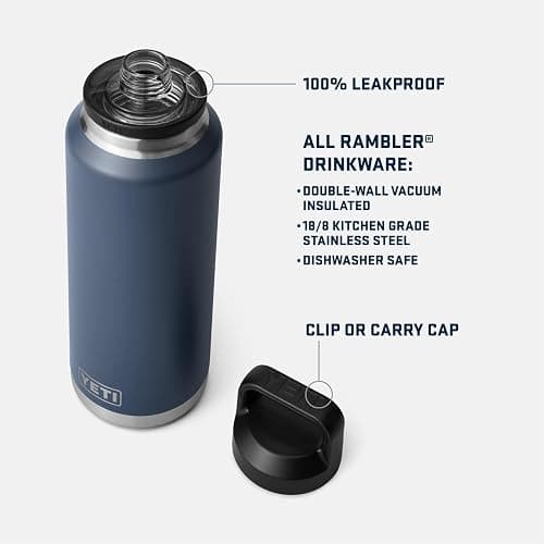 YETI Rambler 46 oz Bottle, Leakproof, Vacuum Insulated, Stainless Steel with Chug Cap, Ridgeline thumbnail 3