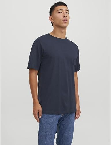 JACK & JONES Men's Jjeorganic Basic Tee Ss O-Neck Noos T-Shirt - M - Blue (Navy Blazer Detail: Slim) thumbnail 4