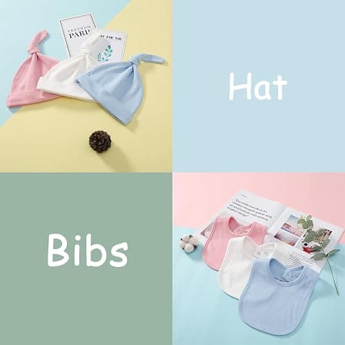 IADOER Baby Unisex Baby Cotton Layette Set Gift for Baby Boys Girls Accessories Set Newborn Essentials 0-12 Months thumbnail 3