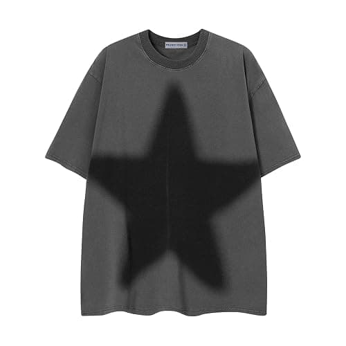 Aelfric Eden Oversized Star Graphic Tees Men Vintage Washed Heavyweight Cotton Trendy Streetwear T Shirts Unisex - Image 1