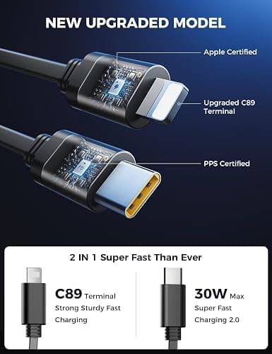 UPERONE Retractable Car Charger 4 in 1, Fast Car Phone Charger with Cord 2.6ft, USB C and Apple Car Adapter, Compatible with iPhone 17 16 15/15 Pro Max/14/13/12/11, Galaxy, Pixel thumbnail 3