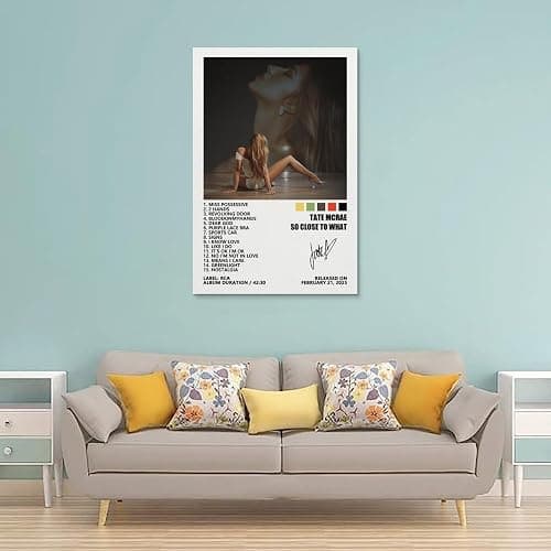TANXINYUE Tate Poster McRae So Close to What Music Album Cover Posters for Room Canvas Wall Art Bedroom Decor 12x18inch(30x45cm) thumbnail 2