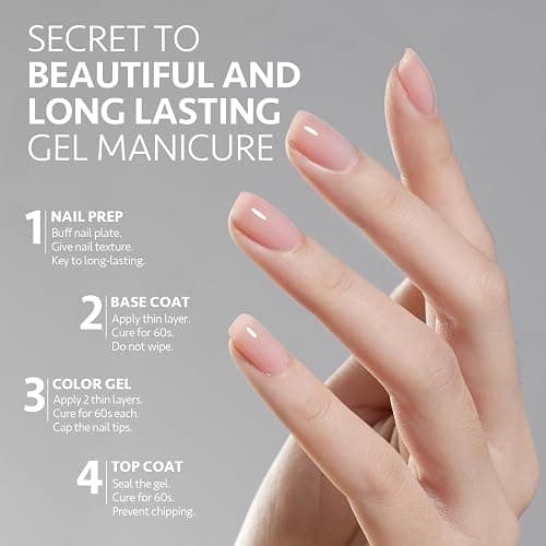 GAOY 2 Pcs 16ml No Wipe Gel Top Coat, Glassy Clear Gel Top Coat, High Gloss Finish for UV Light Cure Gel Nail Polish - 2 Pcs Gel Top Coat thumbnail 5