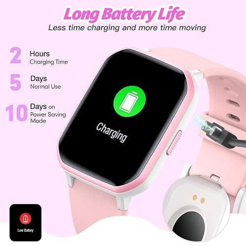 Kids Smart Watch for Girls,IP68 Waterproof Kids Fitness Tracker Watch with 1.5 Inch DIY Face,Heart Rate Sleep Monitor,19 Sport Modes,Calories Counter,Alarm Clock,Great Gifts for Children 6+ (PInk) thumbnail 8