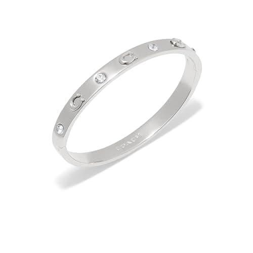 COACH Women's Signature C Logo Hinged Bangle Bracelet thumbnail 2