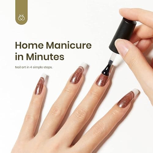 Beetles Winter Gel Nail Polish Set - 6 PCS Brown Green Glitter Holiday Gel Polish Kit Yellow Green Nail Art Soak Off UV Nail Gel Polish DIY Manicure Kits thumbnail 5