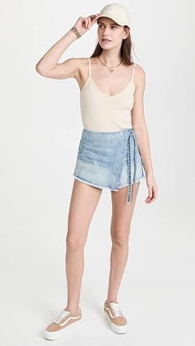 Free People Women's Emmy Denim Skort thumbnail 5